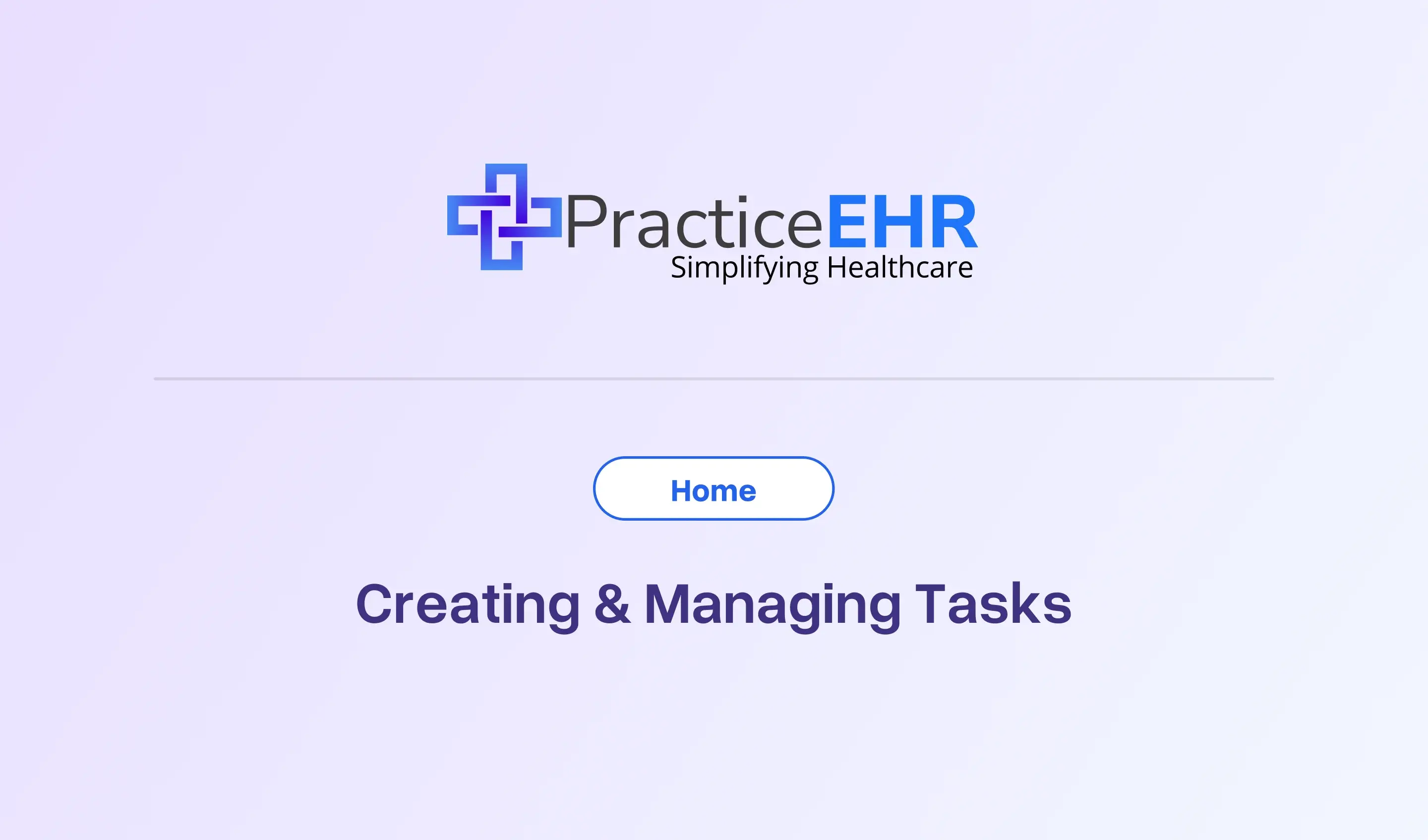 Creating & Managing Tasks