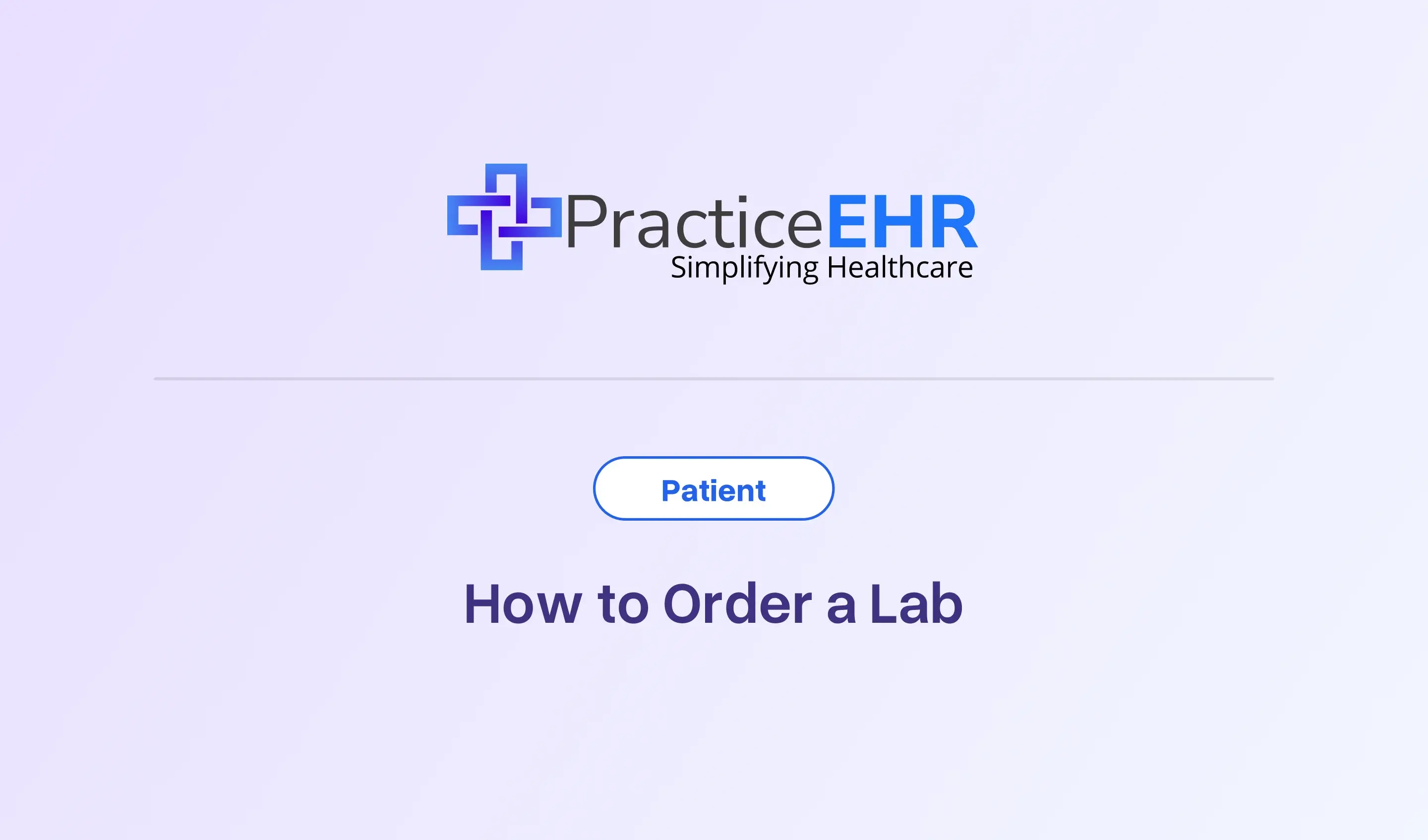 How to Order a Lab