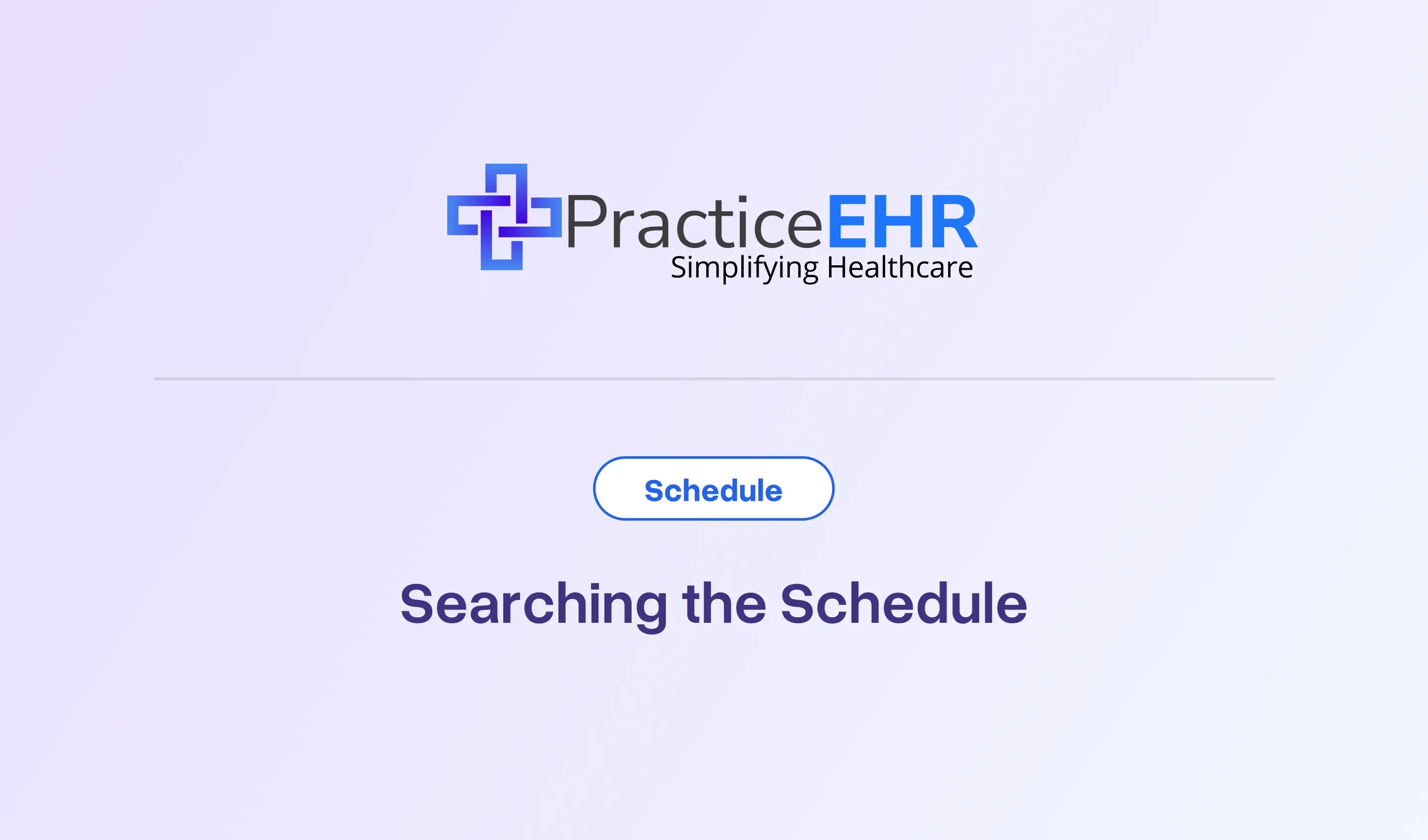 Searching the Schedule