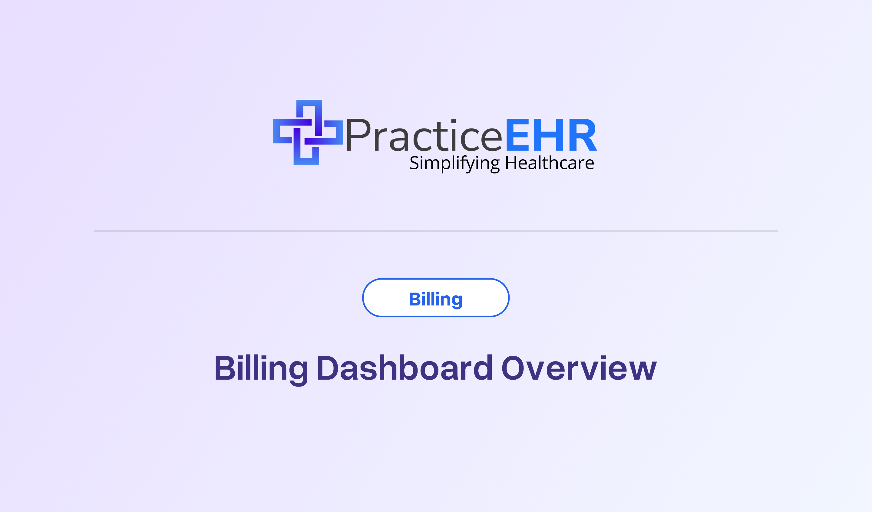 Billing Dashboard Overview