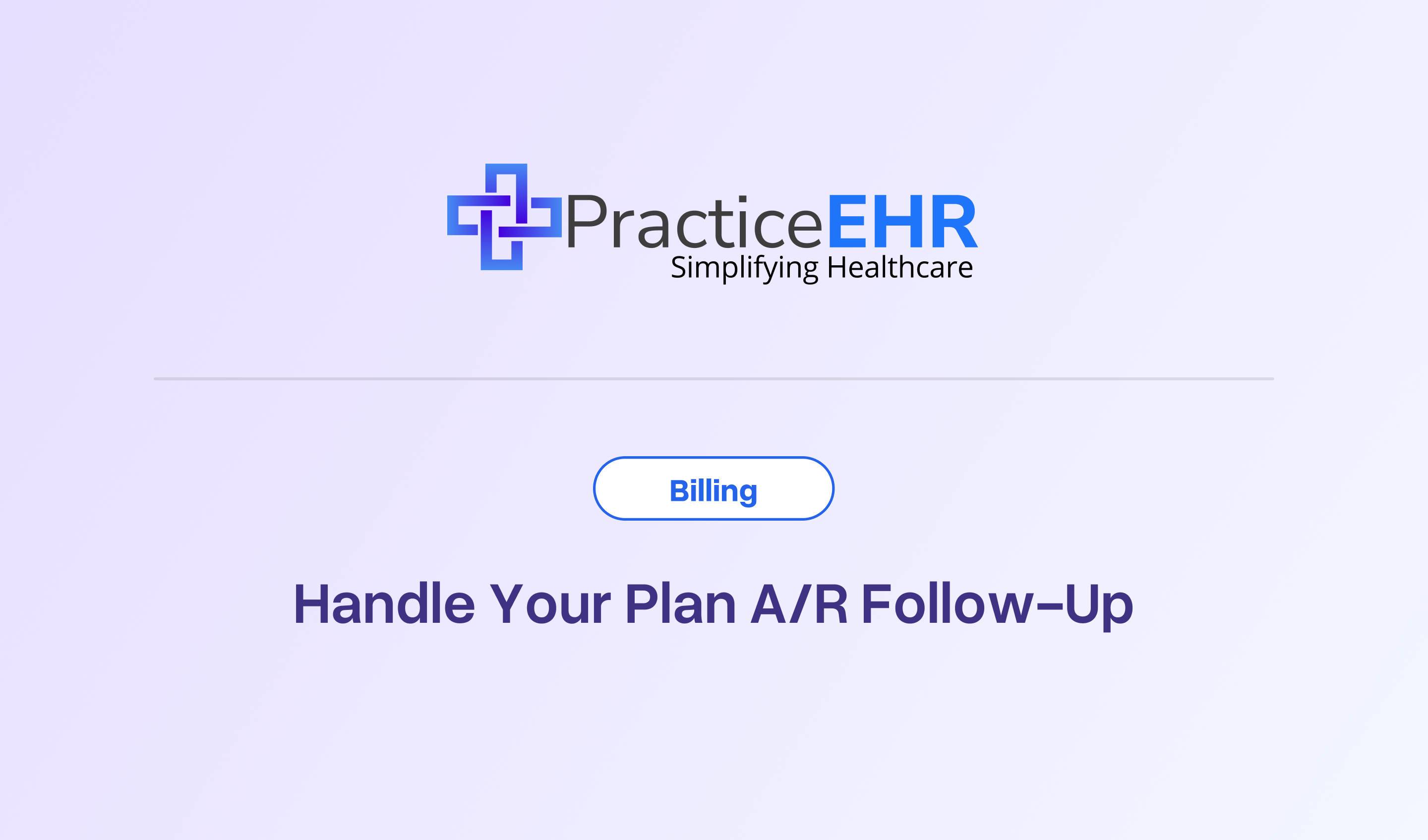 Handle Your Plan AR Follow-Up
