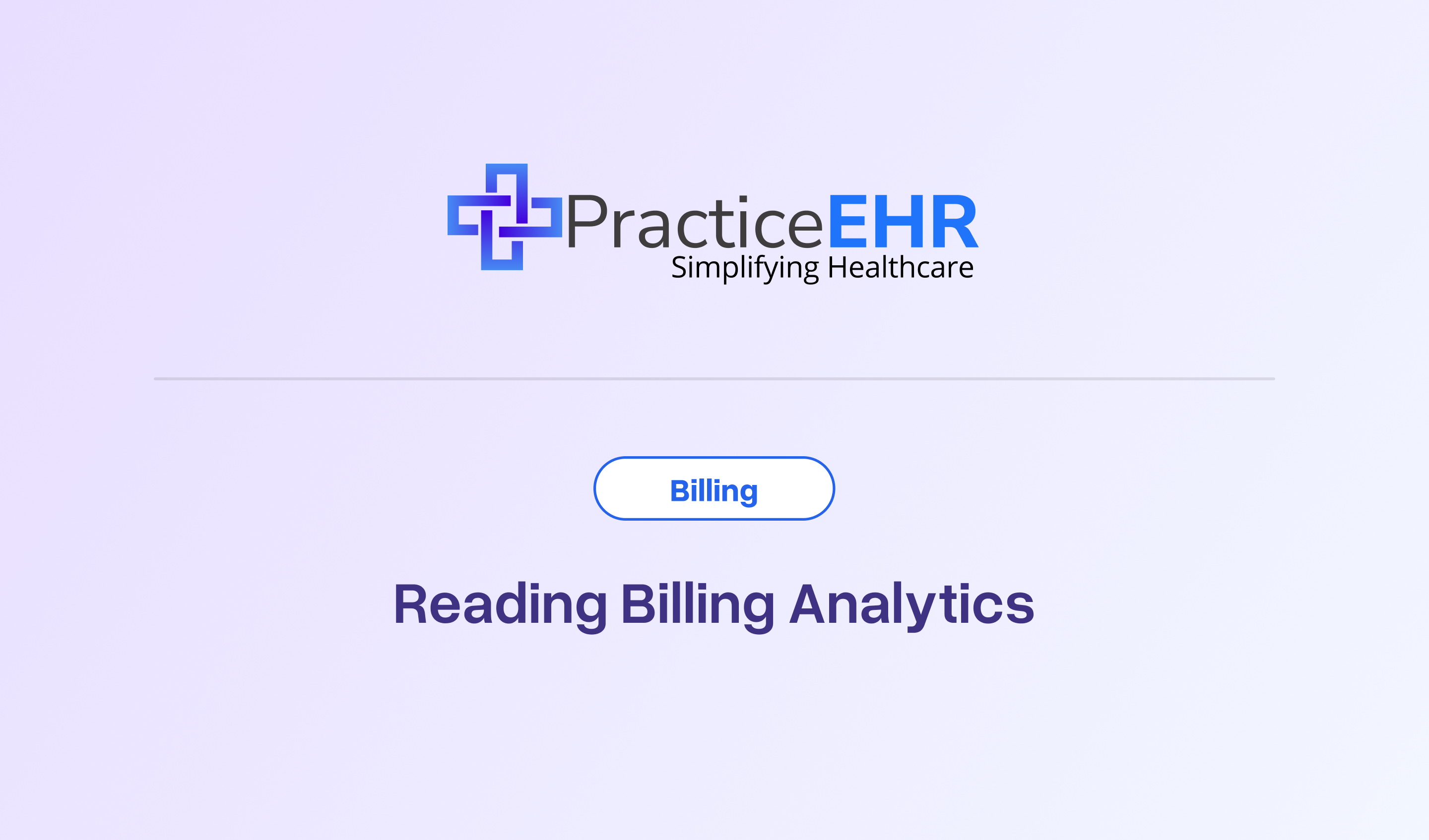 Reading Billing Analytics