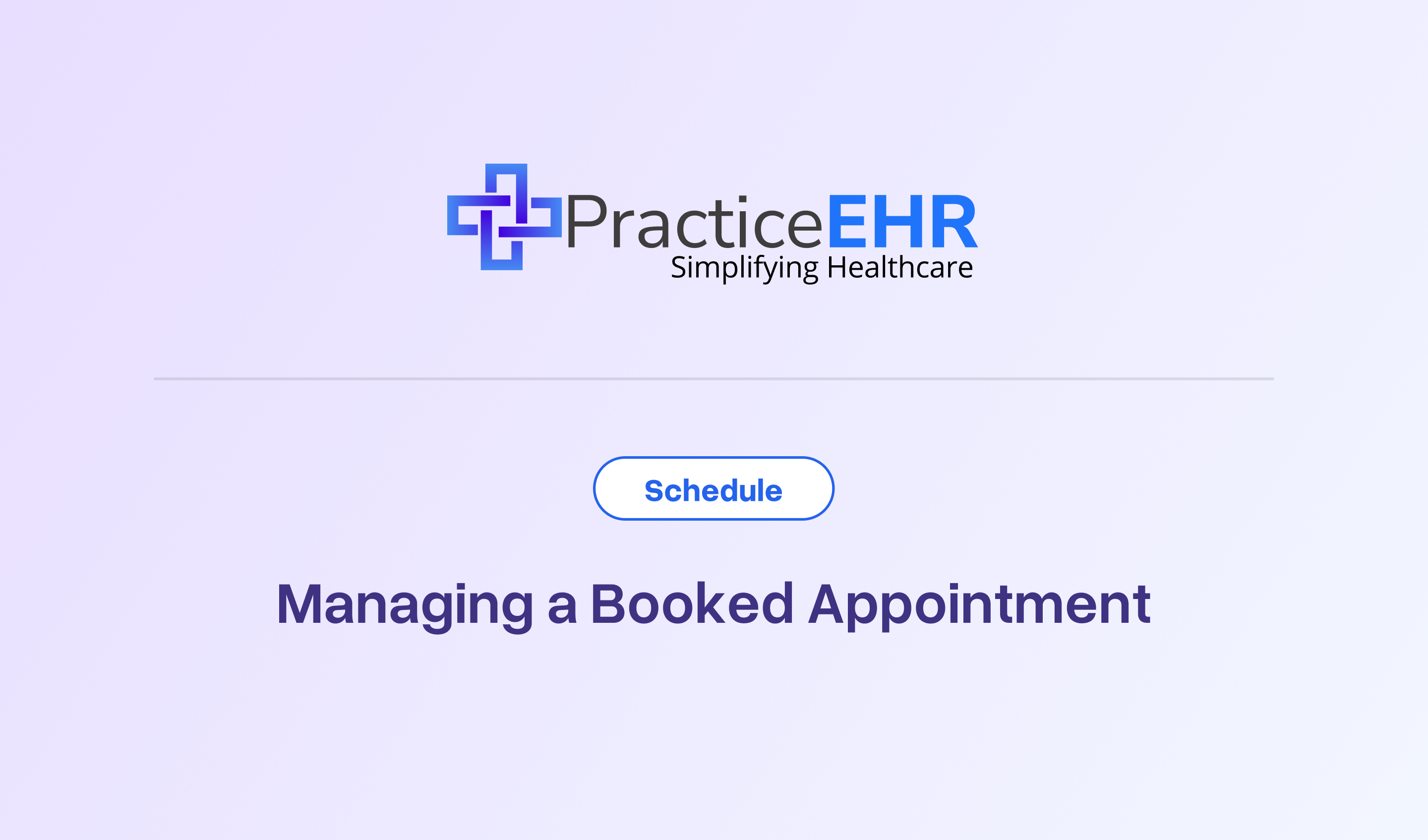 Managing a Booked Appointment