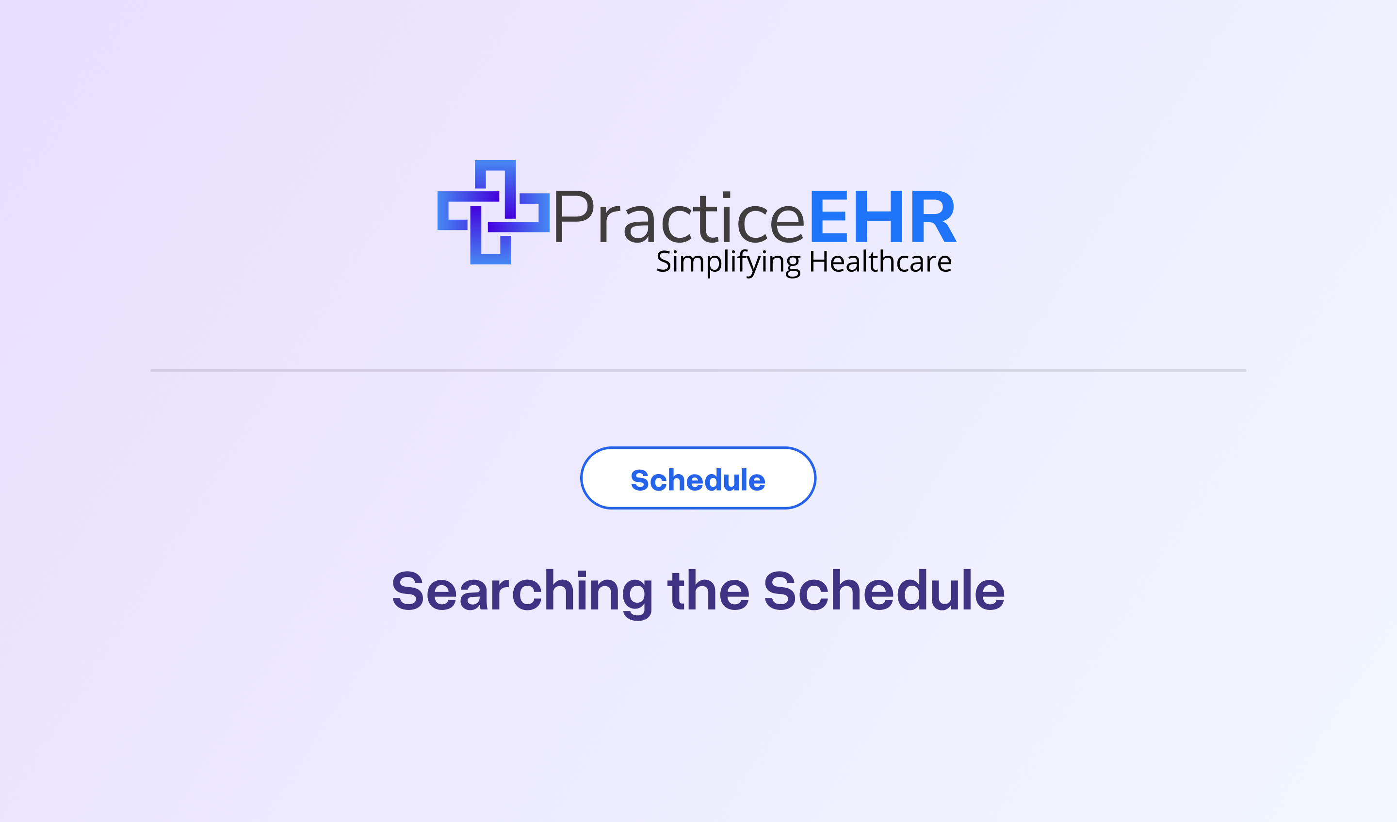 Searching the Schedule