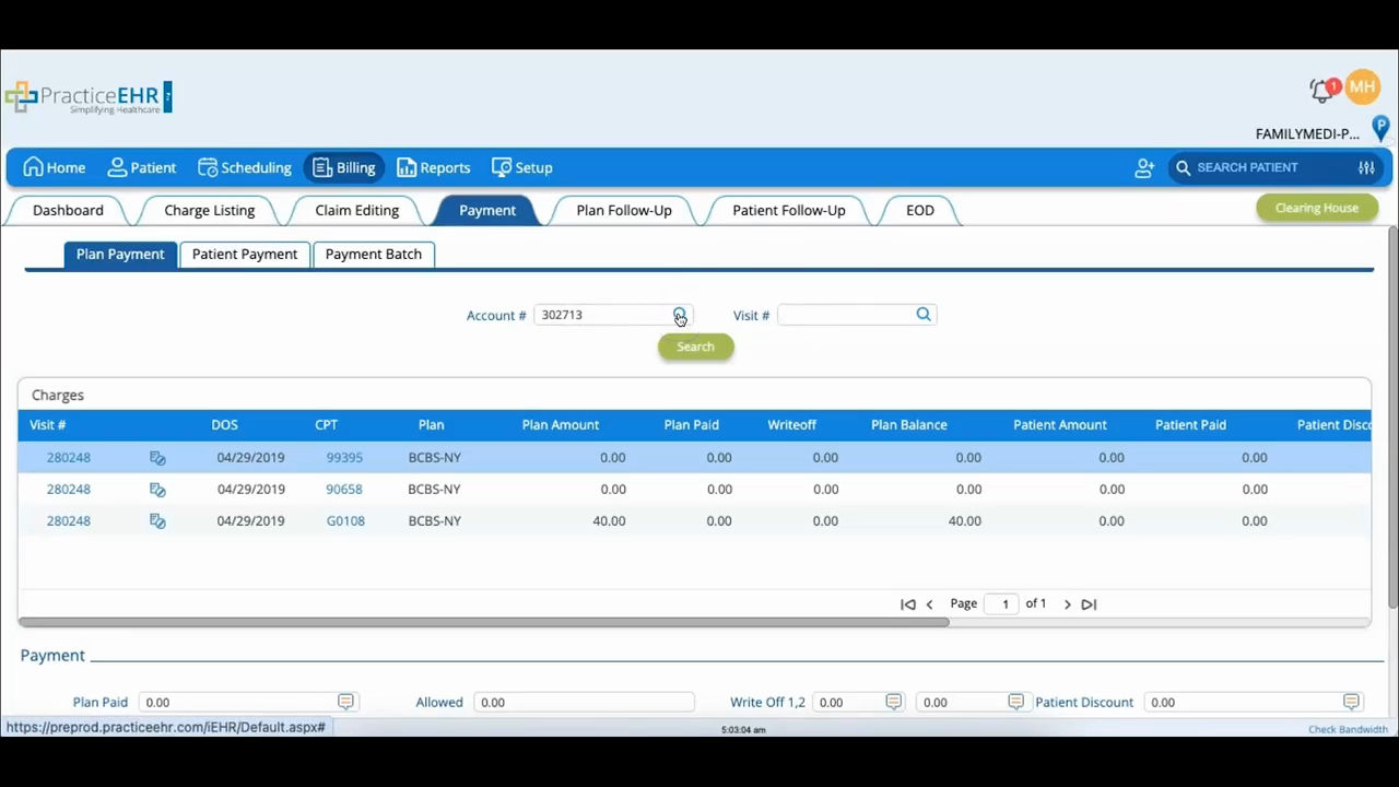 Billing - Plan Payment, Patient Payment & Payment Batch