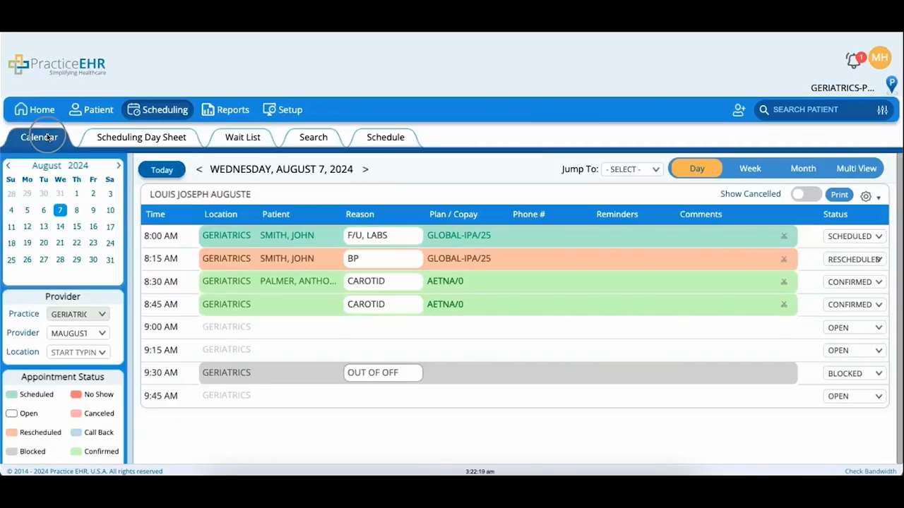 Scheduling - Calendar