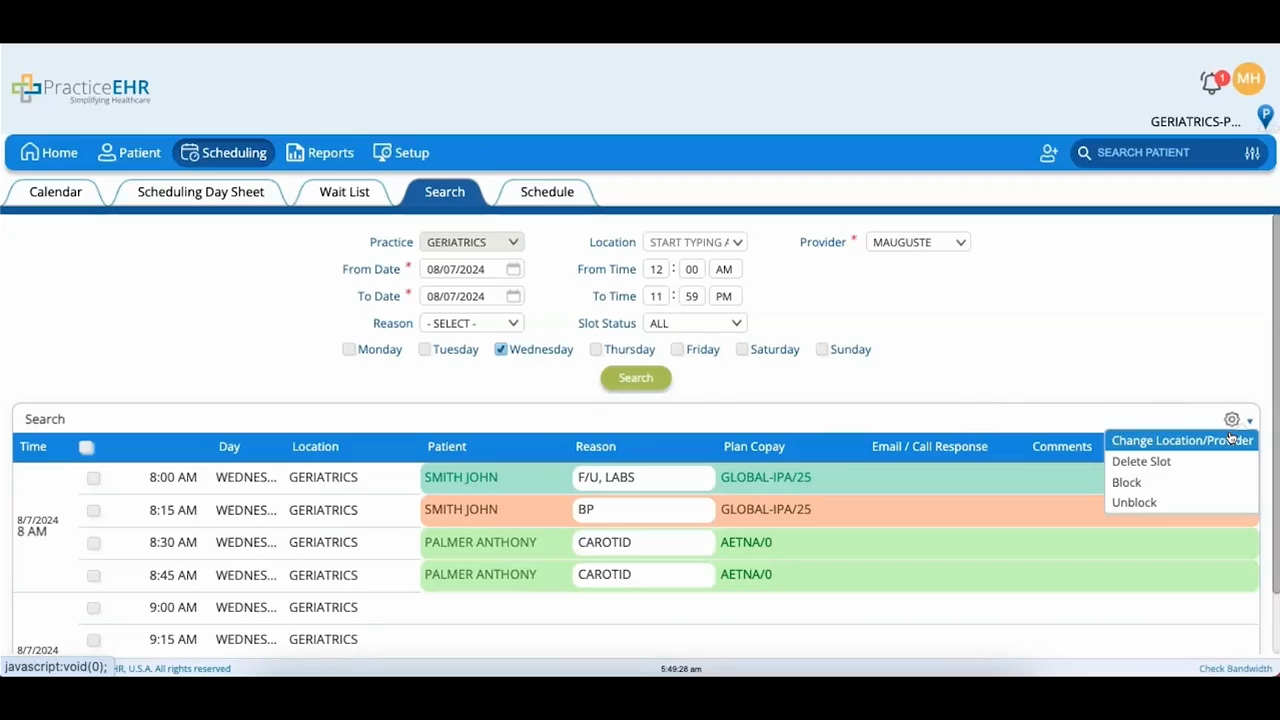 Scheduling Search