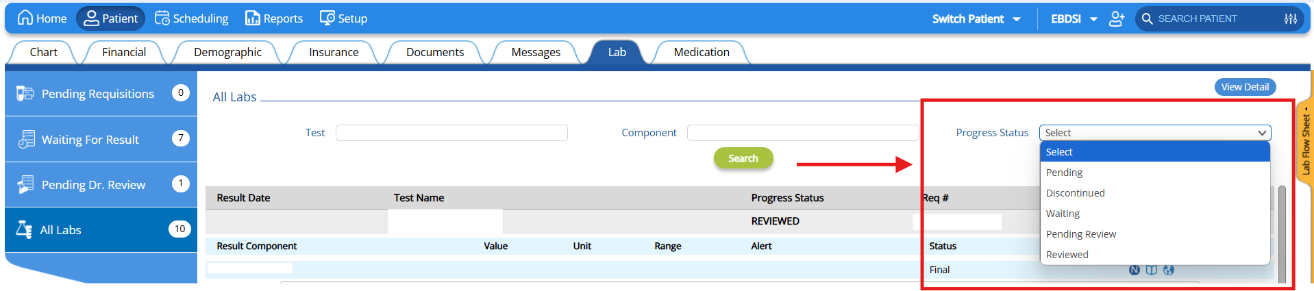 Lab Order Results
